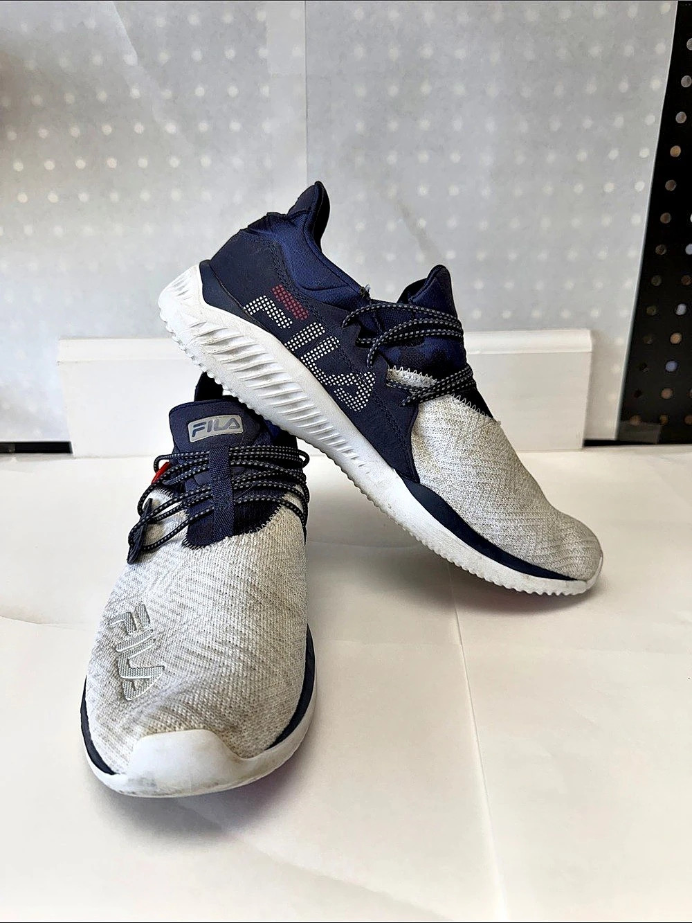 FILA Layers 2.5 Knit Running Sneakers Blue & White